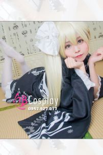 Waloli Nhật Đen Hoa Trắng