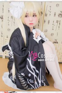 Waloli Nhật Đen Hoa Trắng