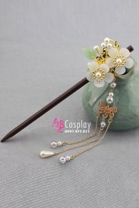 Trâm Cài Mai Trắng Tua Rua Dài