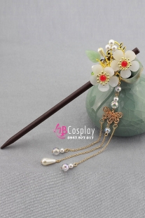 Trâm Cài Mai Trắng Tua Rua Dài