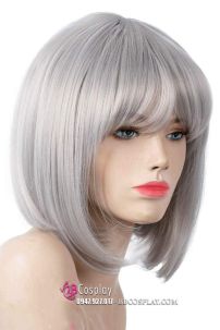 Tóc Giả Nữ Bạc Mái Ngang