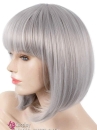 Tóc Giả Nữ Bạc Mái Ngang