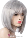Tóc Giả Nữ Bạc Mái Ngang