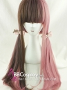 Tóc Giả Nữ Dài Hồng Nâu Socola Dâu