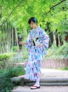 Yukata Tết - Xanh Aoi Obi Neko