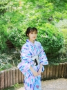 Yukata Tết - Xanh Aoi Obi Neko