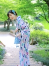Yukata Tết - Xanh Aoi Obi Neko