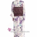 Yukata Hoa Tím Môn Nền Kem