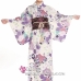 Yukata Hoa Tím Môn Nền Kem