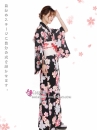 Yukata Đen Hoa Anh Đào