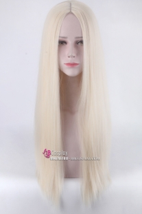 Tóc Giả Vàng Kim 2 Mái 80Cm