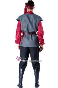Trang Phục Cướp Biển Hải Tặc Nam Áo Đỏ Khoác Xám