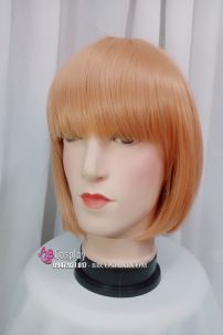 Tóc Giả Màu Cam Đào Mái Ngang
