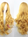 Tóc Giả Vàng Xoăn Dài 60Cm Mái Xéo