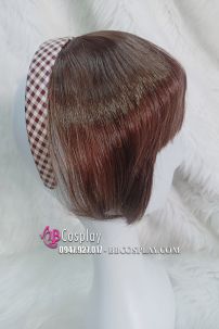 Cái Tóc Kèm Mái Giả- Nâu/ Nâu Đỏ/ Hồng