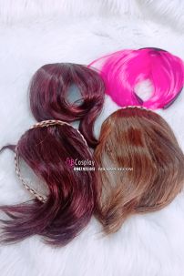 Cái Tóc Kèm Mái Giả- Nâu/ Nâu Đỏ/ Hồng