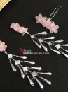 Set Trâm Cài Hoa Hồng Nhụy Hồng