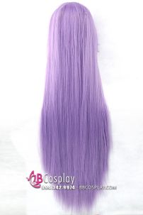 Tóc Giả Tím Sữa Dài Mái Xéo