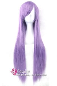 Tóc Giả Tím Sữa Dài Mái Xéo