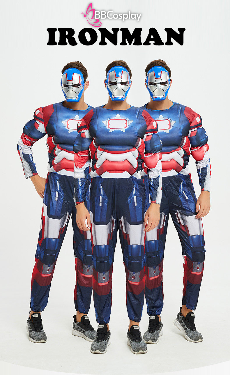 Đồ Người Sắt Ironman Blue Cơ Bắp