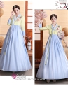 Hanbok Truyền Thống Hàn Quốc Rũ Váy Xanh Áo Vàng Chanh Mẫu Mới