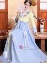Hanbok Truyền Thống Hàn Quốc Rũ Váy Xanh Áo Vàng Chanh Mẫu Mới