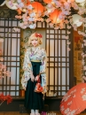 Kimono Hakama Xanh Rêu Nữ Hàng Cao Cấp