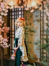Kimono Hakama Xanh Rêu Nữ Hàng Cao Cấp