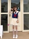 Đồng Phục Nữ Sinh Bạch Tuyết Tay Ngắn
