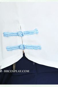 Hán Phục Cách Tân Áo Trắng Váy Xanh Cổ Tàu