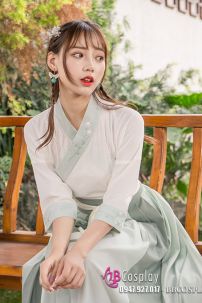 Trang Phục Cổ Trang Thôn Nữ Màu Matcha