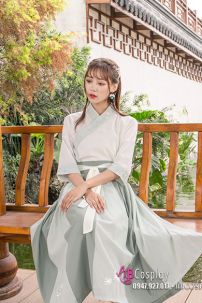 Trang Phục Cổ Trang Thôn Nữ Màu Matcha