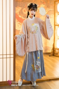 Hán Phục Thêu Thỏ Thu Nguyệt Cổ Cung