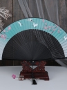 Quạt Xếp Nhật Hạc Xanh