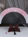 Quạt Xếp Nhật Hạc Hồng