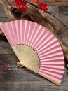 Quạt Giấy Xếp Màu Hồng Trơn