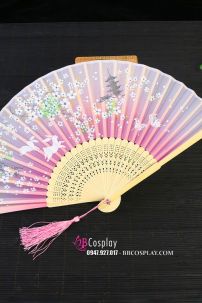 Quạt Xếp Thỏ Hồng