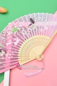 Quạt Xếp Thỏ Hồng