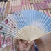 Quạt Xếp Xanh Hoa