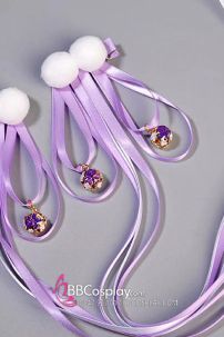 Cặp Kẹp Tóc Ruy Băng Tím