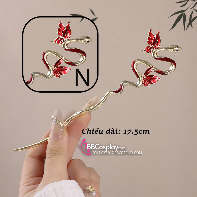 Trâm Cài Rắn Cổ Trang Nhiều Mẫu