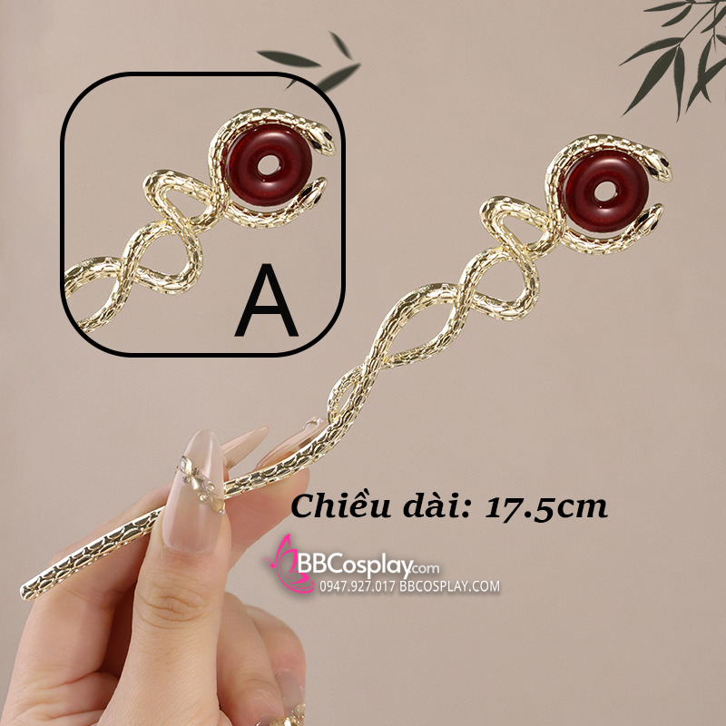 Trâm Cài Rắn Cổ Trang Nhiều Mẫu