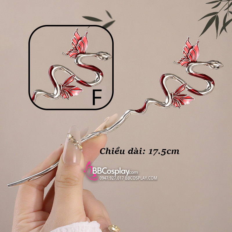 Trâm Cài Rắn Cổ Trang Nhiều Mẫu