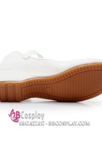 Giày Vải Thêu Hạc Trắng Đế 3.5cm Size 37