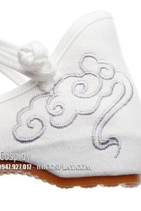 Giày Vải Thêu Hạc Trắng Đế 3.5cm Size 37