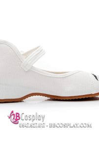 Giày Vải Thêu Hạc Trắng Đế 3.5cm Size 37