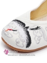 Giày Vải Thêu Hạc Trắng Đế 3.5cm Size 37