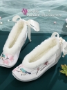 Giày Thêu Kim Oanh Liên Hoa - Đế Xuồng 7cm