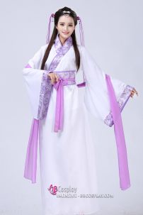 Đồ Hằng Nga - Màu Trắng Viền Tím Gấm