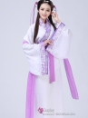 Trang Phục Hằng Nga - Màu Trắng Viền Tím Gấm